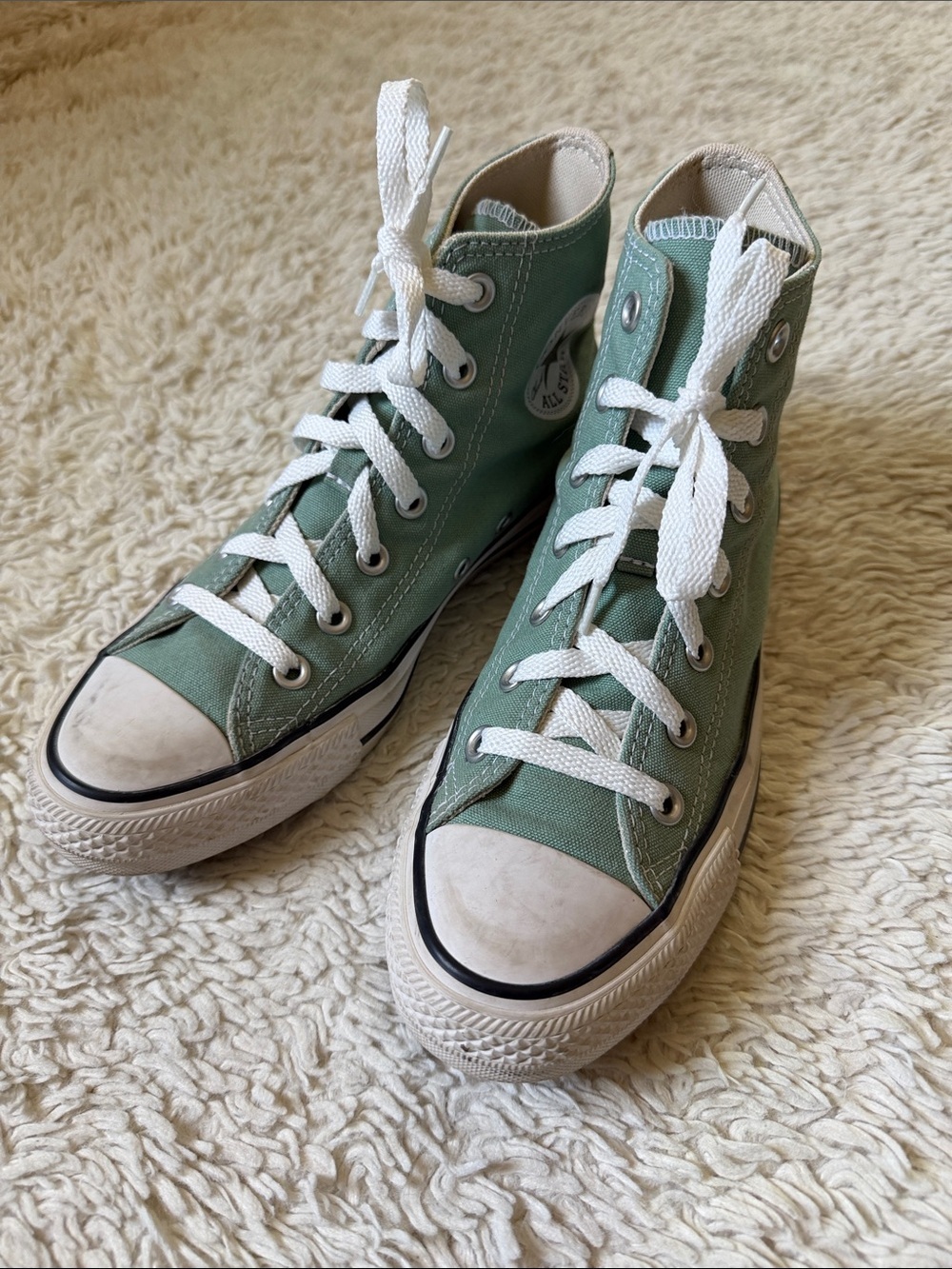 Converse Kids High Top Sneakers in Sage size 7.5 Women, 5.5 men’s
